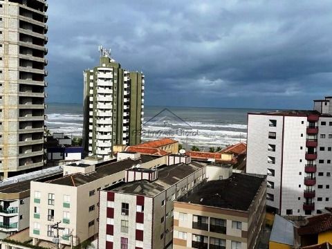 Apartamento de 1 dormitório na Vila Caiçara com vista mar na Praia Grande - SP
