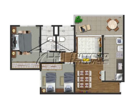 Lançamento - Apartamento 2 dormitórios com Varanda e Hobbybox